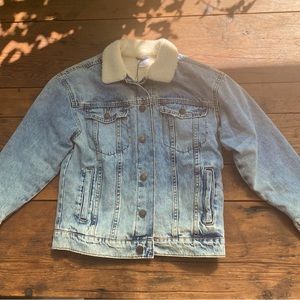 Brand New kids ZARA denim fleece interior jacket